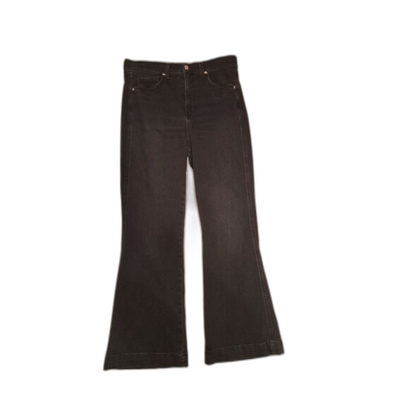 Veronica Beard Black Carson Ankle Flare High Rise Jeans Size 32 - Picture 1 of 16